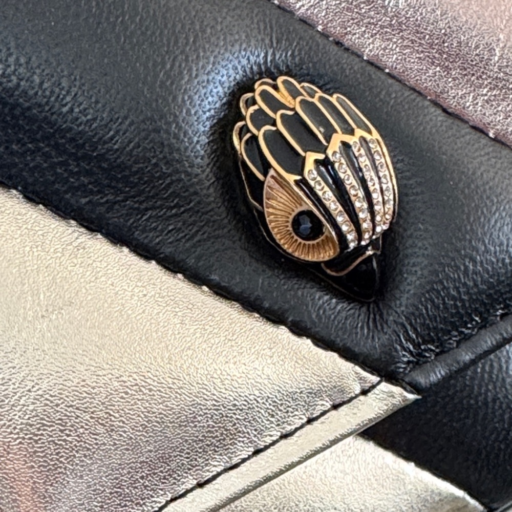 Kurt Geiger Mini Soho Leather Metallic Striped Crossbody - Picture 5 of 16